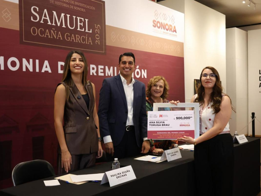 Premia Gobierno de Sonora a los ganadores del Segundo Concurso de Investigación de Historia de Sonora “Samuel Ocaña García” 2025