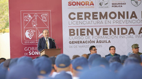 Gobernador Durazo refuerza corporaciones de seguridad con más policías egresados de la USP