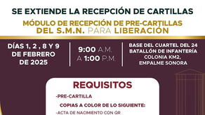 Se extiende la recepción de cartillas en el Batallón de Infantería en Empalme
