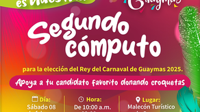 El sábado será el segundo cómputo para elegir Rey del Carnaval Guaymas 2025
