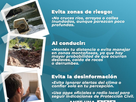 Gobierno de Sonora llama a tomar medidas preventivas ante pronóstico de intensas lluvias