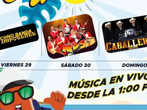 Cartelera oficial para los eventos de Semana Santa en playa 'El Cochórit' en Empalme, Sonora