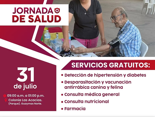 Llevará el Ayuntamiento de Guaymas Jornada de salud a sector Las Acacias