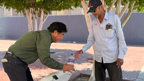Continúa campaña “Hidratando Empalme” para prevenir golpes de calor