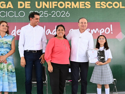 Gobernador Durazo garantiza entrega de uniformes gratuitos a todos los estudiantes antes de iniciar próximo ciclo