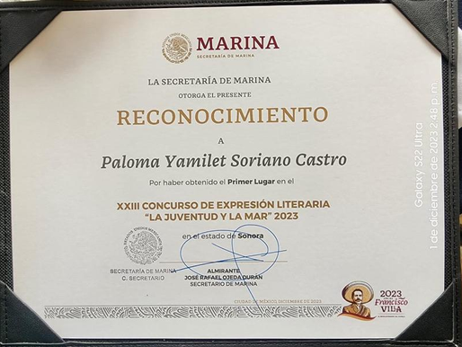 Alumna de Cecyte Sonora gana primer lugar en Concurso Nacional de Expresión Literaria