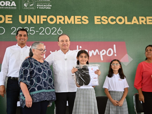 Con entrega de uniformes gratuitos, Gobernador Durazo convierte a Sonora en modelo nacional de educación