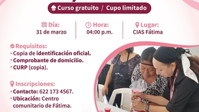 Invita Desarrollo Social participar en curso de repostería