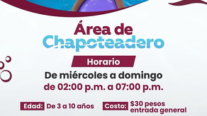Abrirán área de chapoteadero de miércoles a domingo
