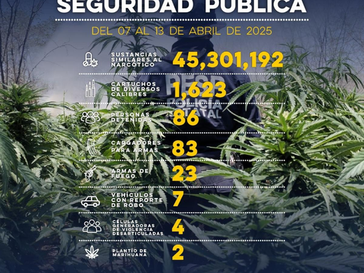 Trabaja Gobierno de Sonora en acciones contra el delito