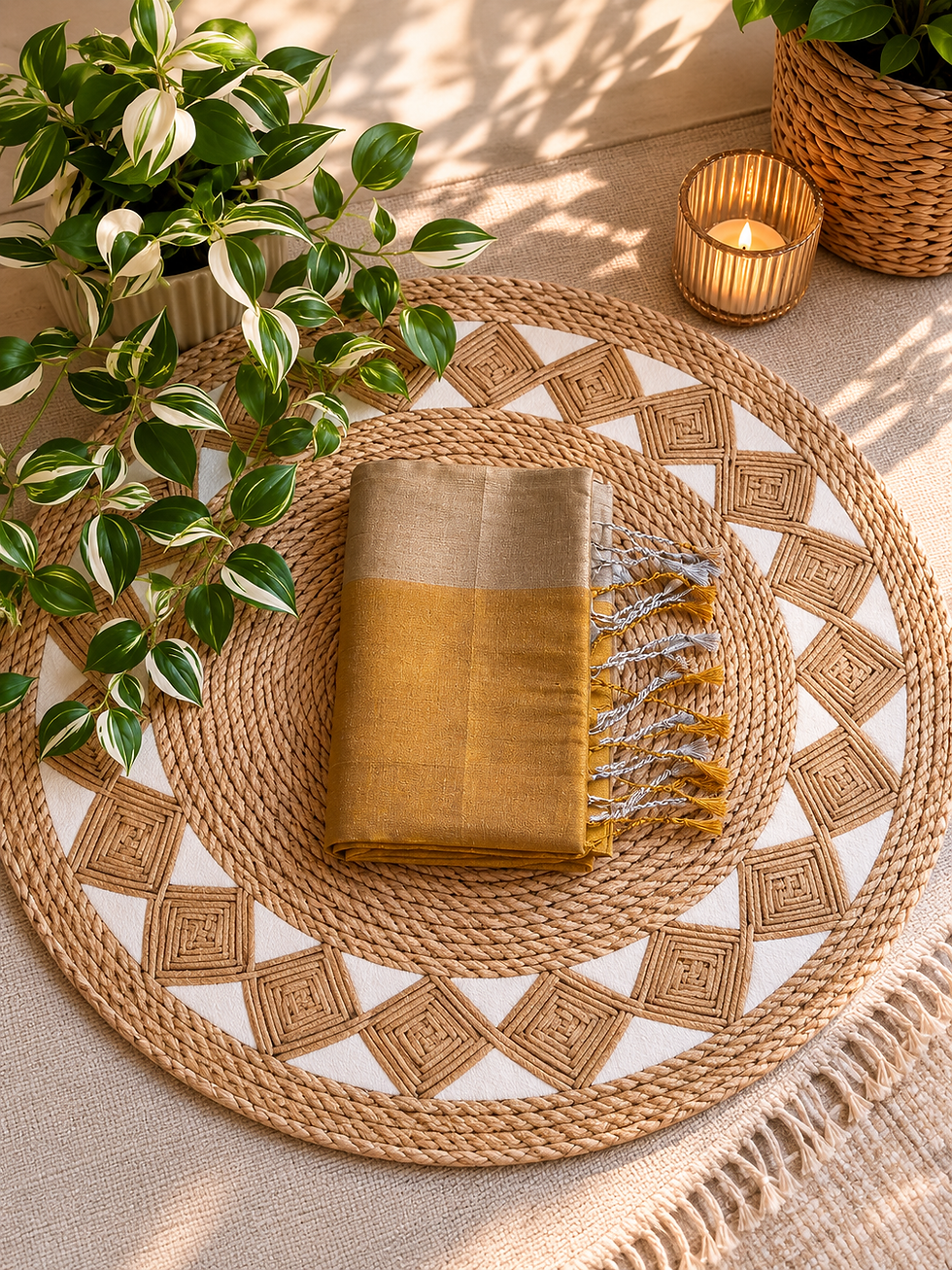 Thumbnail: Tissue Saree – Golden Radiance with Silver Grace