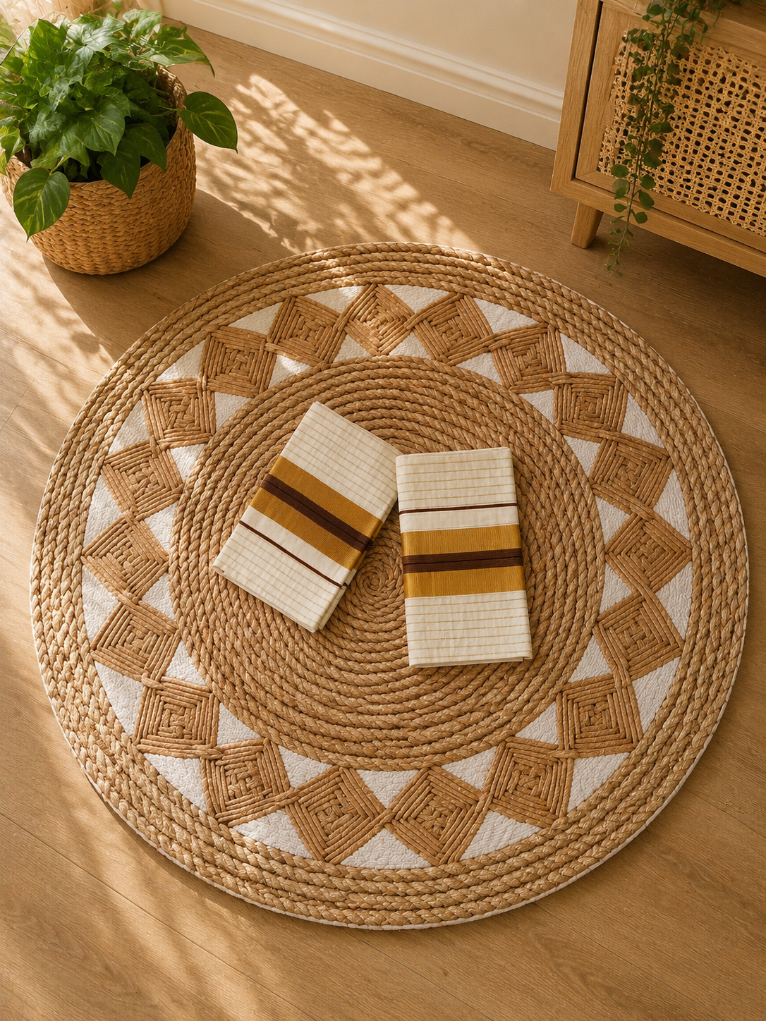 Kerala Set Mundu – Brown Kasavu Elegance