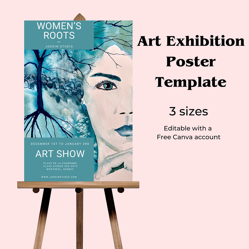 Thumbnail: Unique Art Exhibition Poster Template editable with Canva - Craft Fair Poster Te