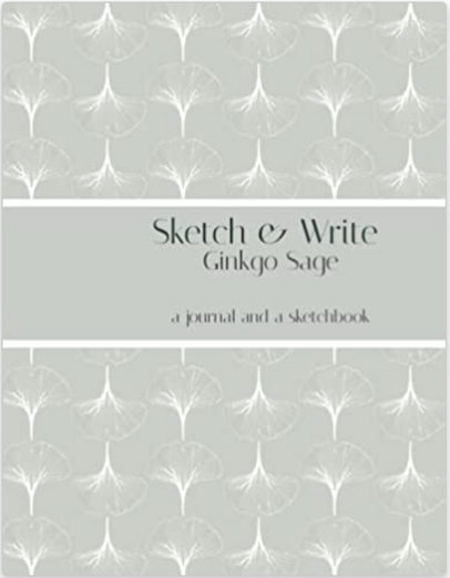 Sage green sketches and journal book cover