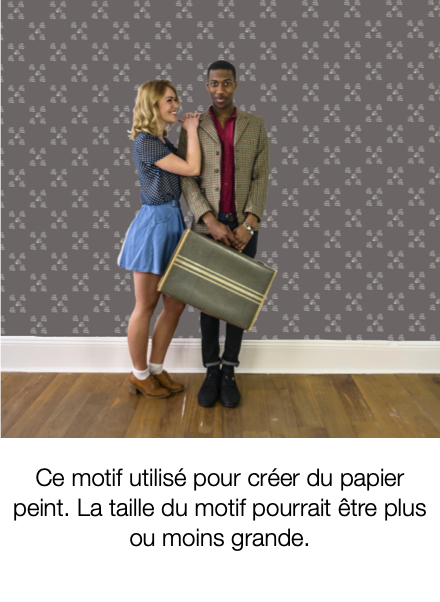 This pattern is use as wallpaper. The size of the pattern can be more or less large.