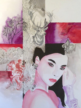 Ines, Mixed media on paper, Manon Jodoin Studio.jpeg