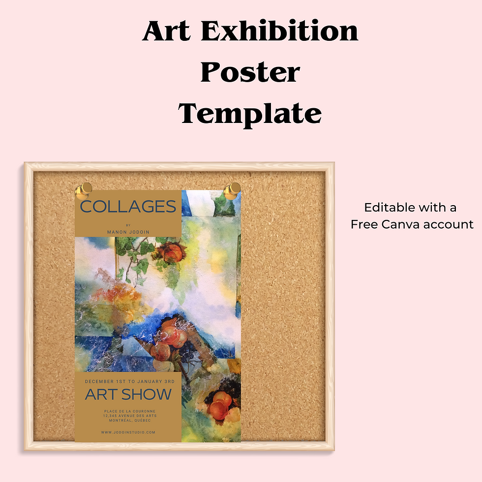 Thumbnail: Unique Art Exhibition Poster Template editable with Canva - Craft Fair Poster Te