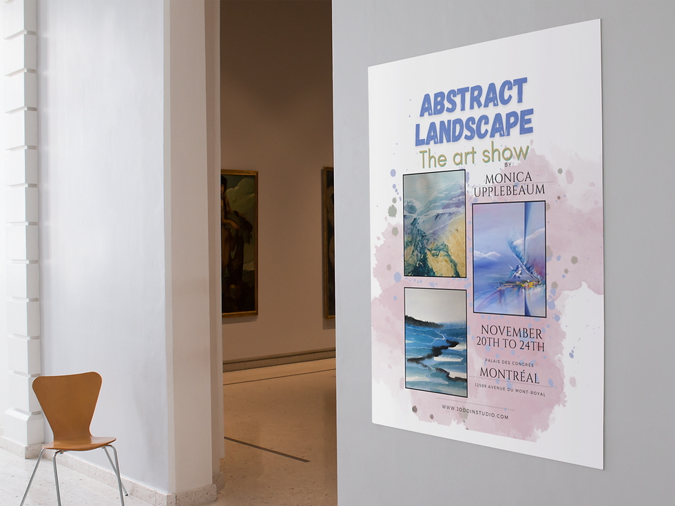 Thumbnail: Art Exhibition Poster Template editable with Canva -3 sizes -2 styles - Creative