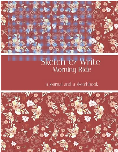 Terracotta floral sketches and journal book cover