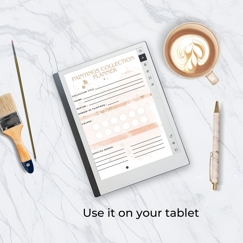 Thumbnail: Paintings Collection Planner - Series Planner - Printable Artist resources - Art