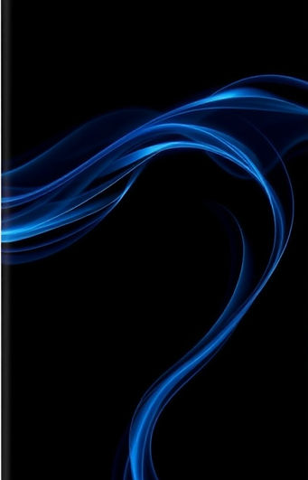 An ebook cover with a black background and swirls of sapphire color across the front. No t