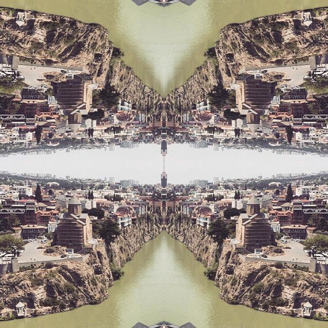 Tbilisi, Georgia _ #looktowardmanhattan #looktowardtbilisi #mirror #inception #twistedReality #mindB
