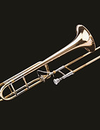 Brass slide trombone