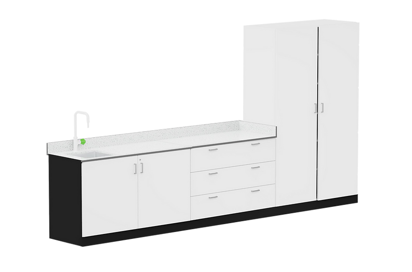 showcase of a range of cabinets for use in a laboratory environment