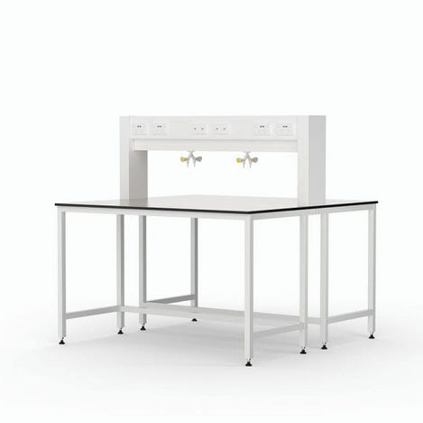 bench mounted Spine system no shelf with gas taps