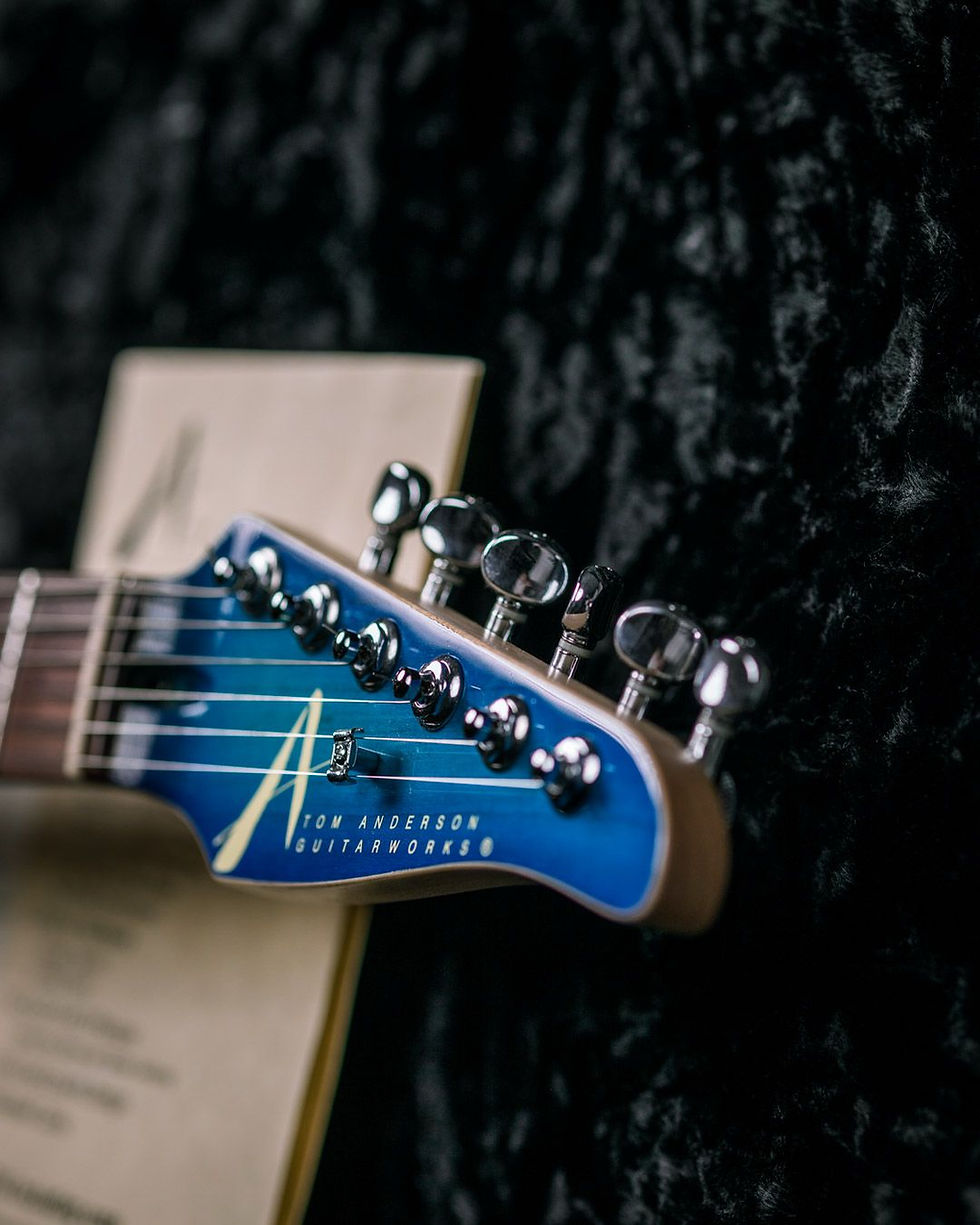 Miniatura: Guitarra Tom Anderson Angel Quilted Maple Top Transparent Blue Burst