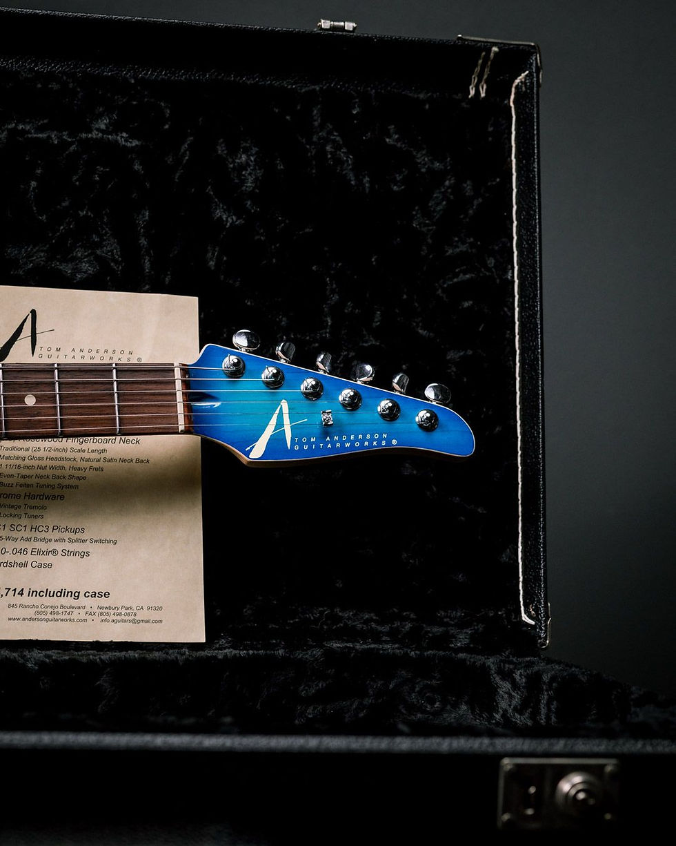 Miniatura: Guitarra Tom Anderson Angel Quilted Maple Top Transparent Blue Burst