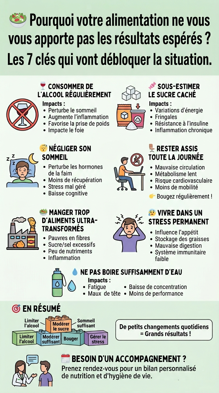 Fiche patient : Pourquoi votre alimentation ne vous apporte pas les résultats espérés?
