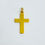 Miniatura: Cruz ancha de plata lisa 925 con chapada en oro