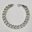 Miniatura: Pulsera barbada lapidada 6 caras grafilada plata rodiada.