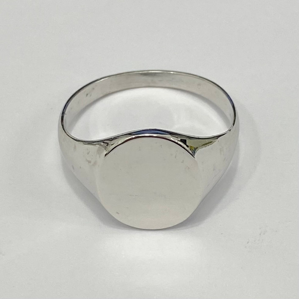 Miniatura: Anillo sello redondo de plata