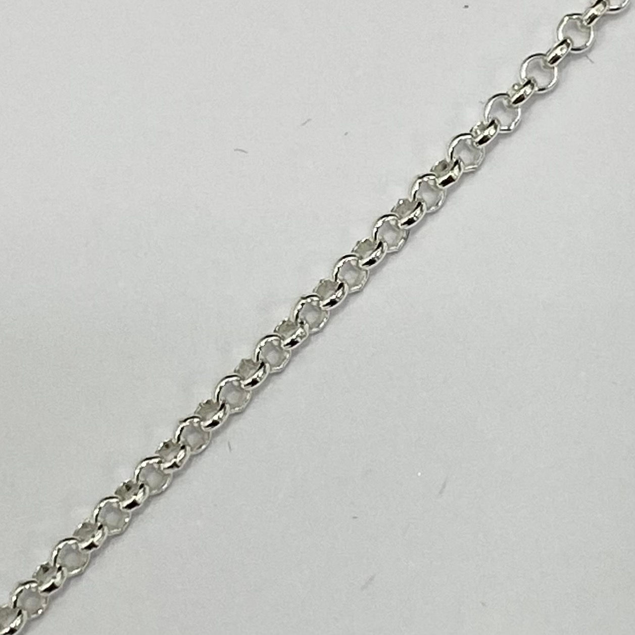 Cadena rolo de plata de primera ley de 50 cm