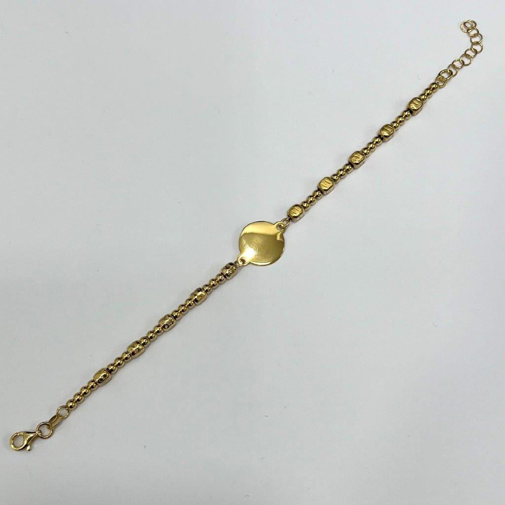 Pulsera de fantasía de plata de 1ª ley chapada.