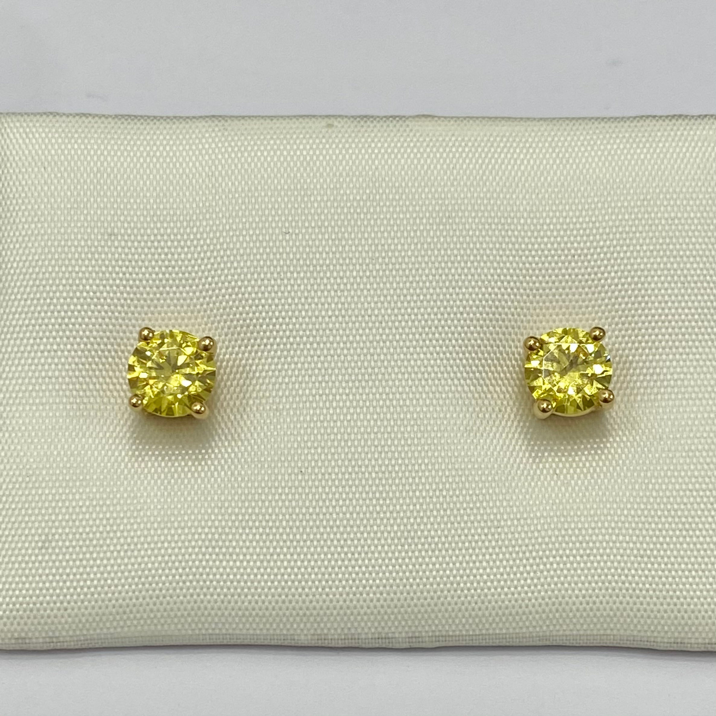 Pendientes de garras con circonita "citrino" plata de 1ª ley chapado en oro