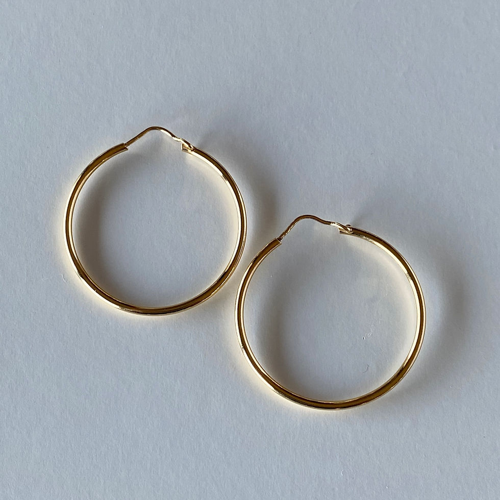 Aros lisos tubo 2 mm de plata de primera ley chapados en oro de 23 kilates