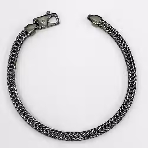 Miniatura: Pulsera trenzada cuadrada de plata