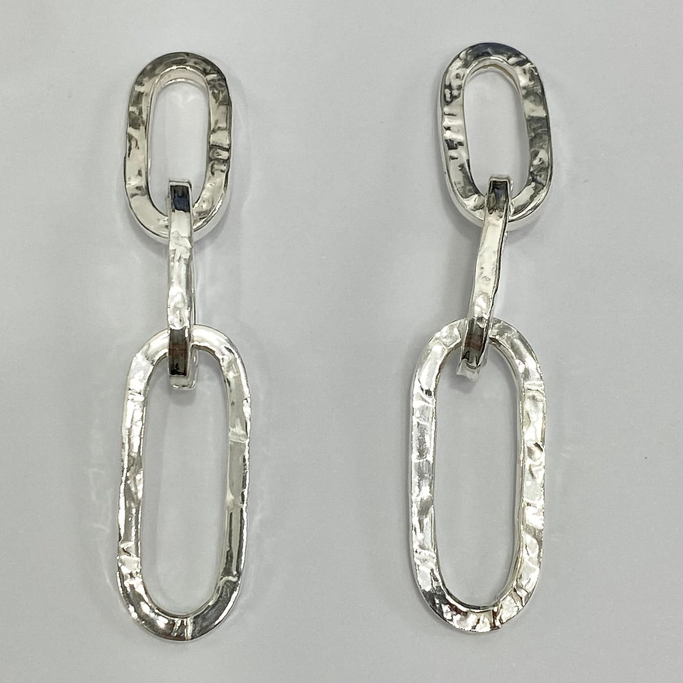 Pendientes lisos fantasía de plata de 1ª ley