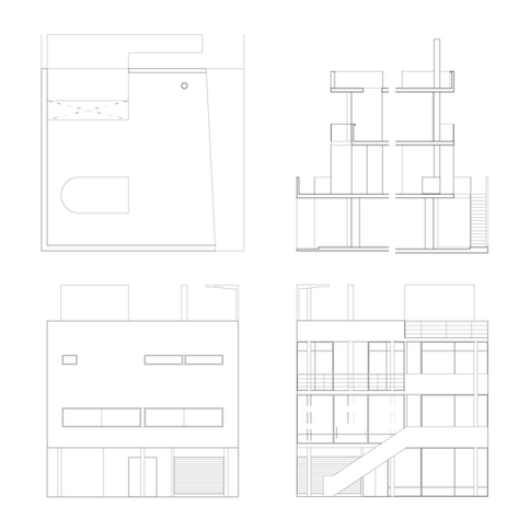 08_Laboratorio_06.Gabriela Cardenas_model_plan, section, front elevation and back elevatio