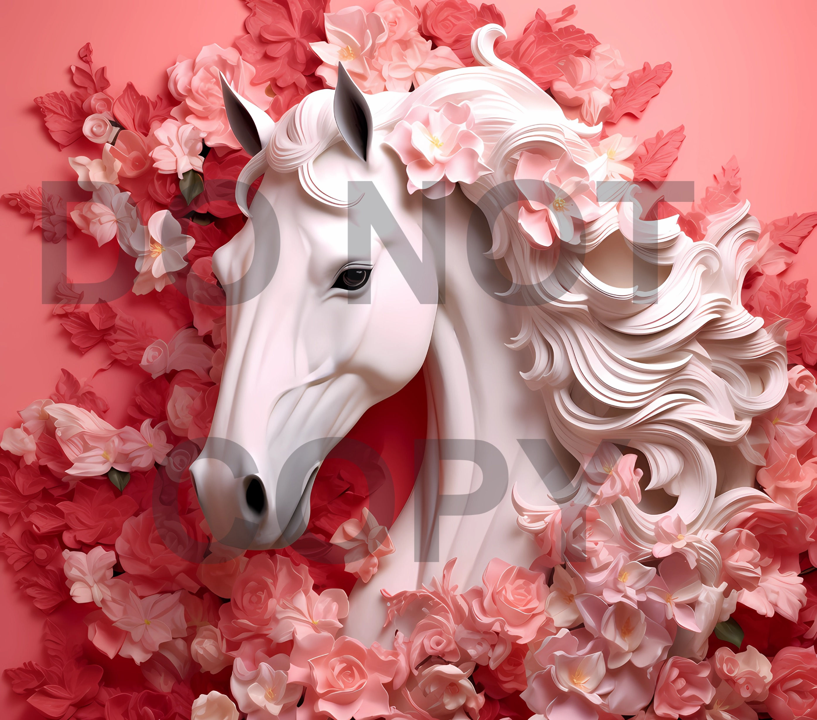 3D PINK HORSE