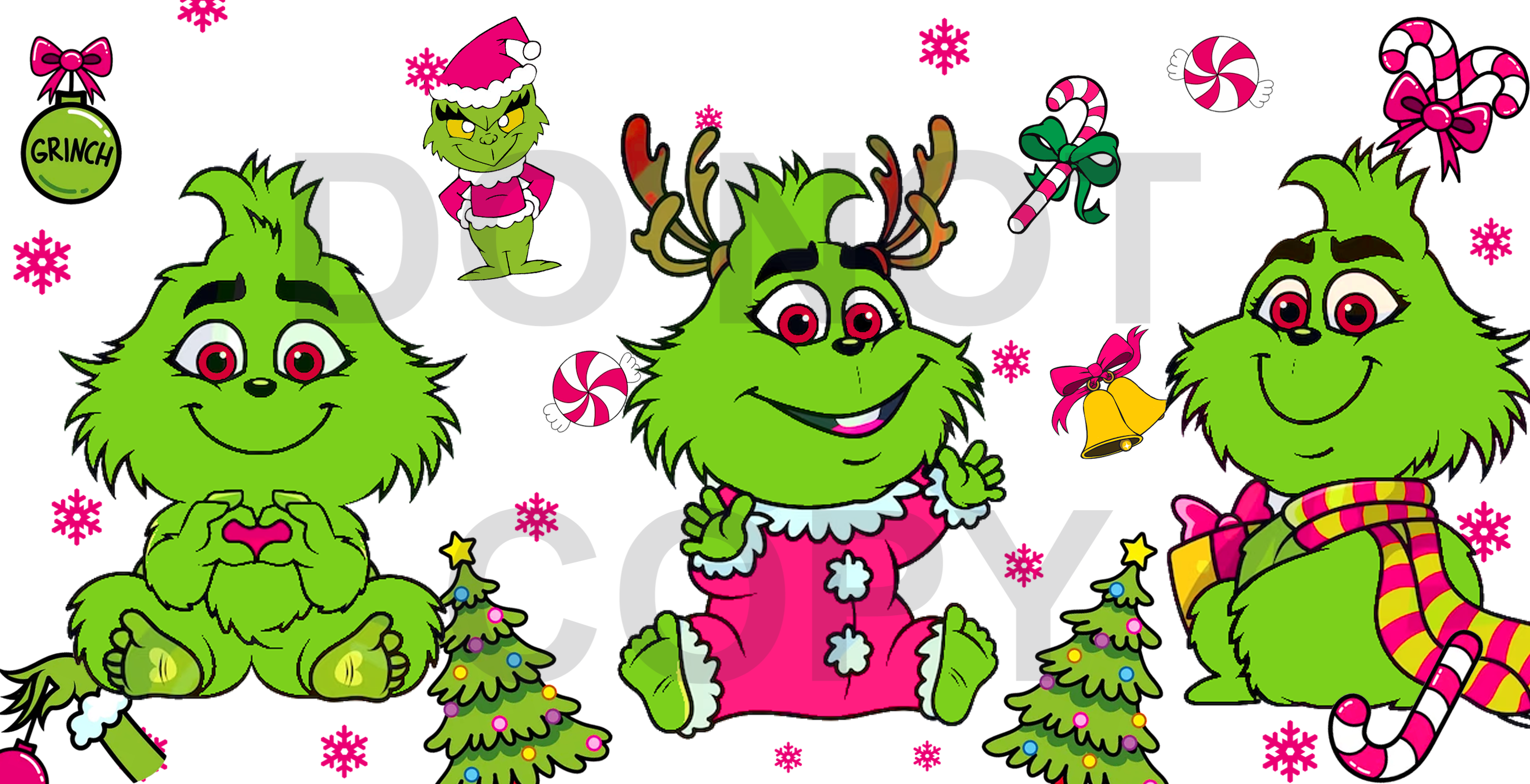 TRIO BABY GRINCH (LIBBEY)