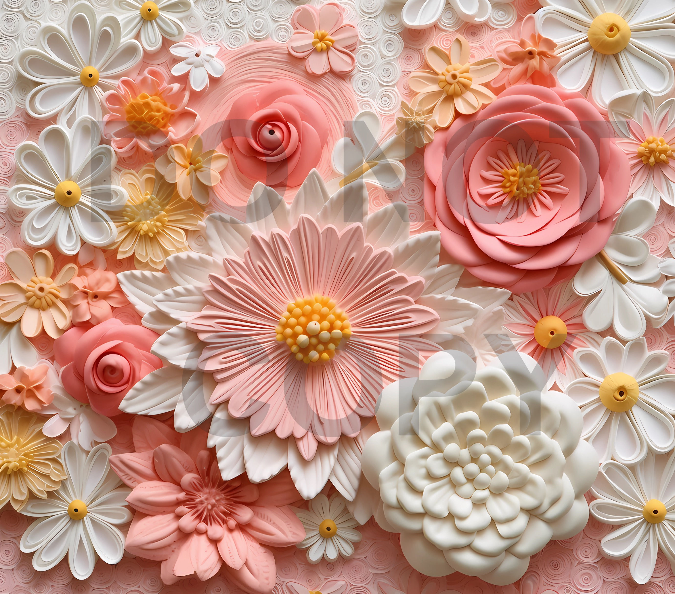 3D Pink Floral