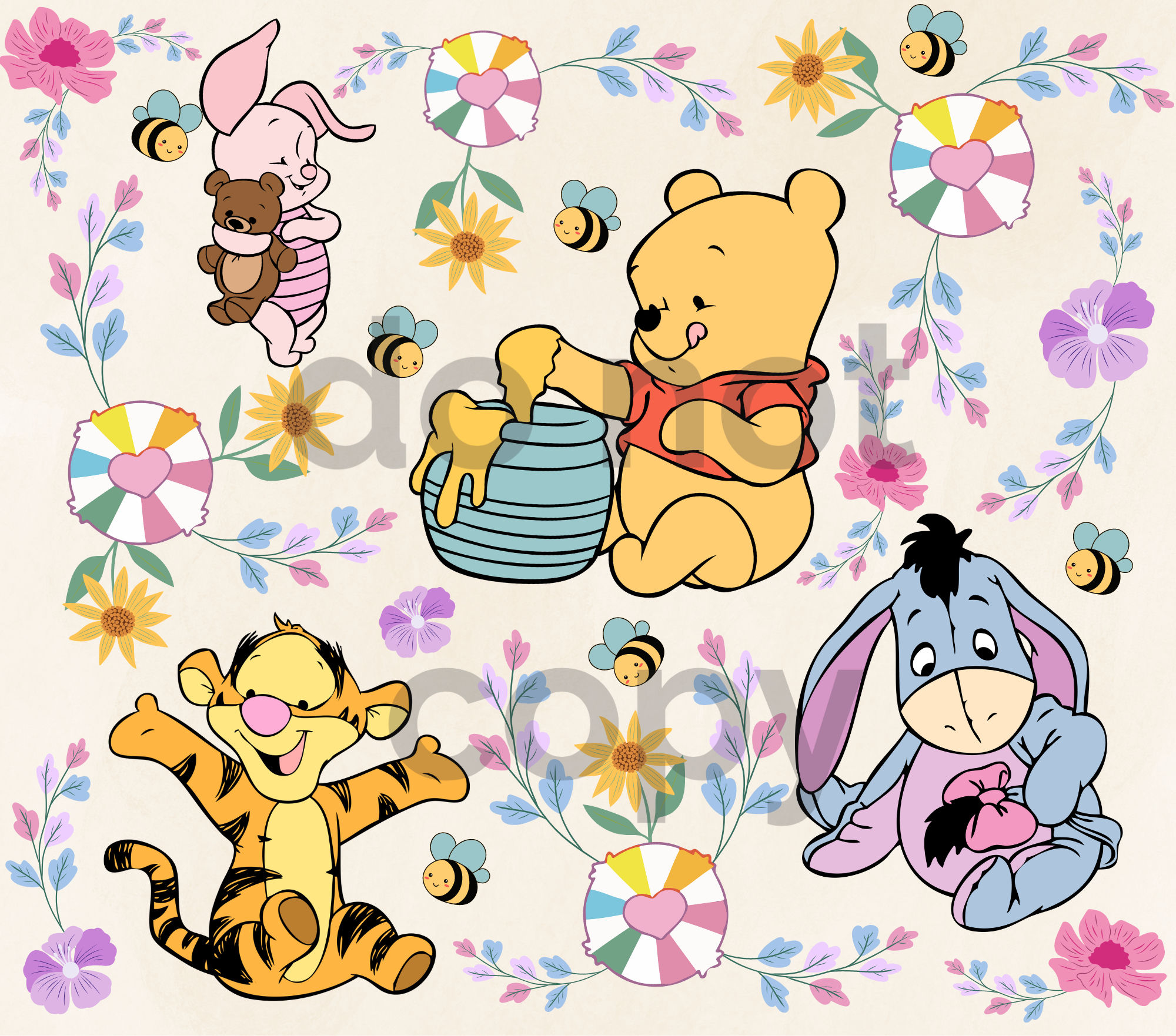 WINNIE THE POOH WITH FRIENDS SPRING