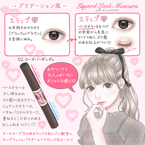 CANMAKEのPRイラストGIF