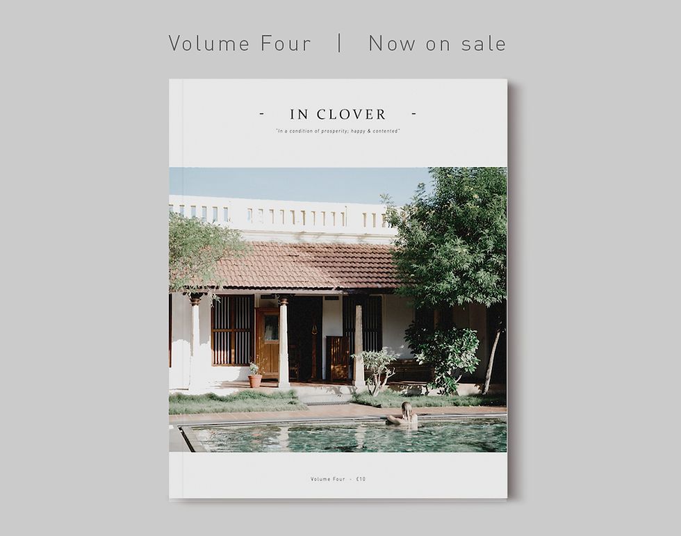 cover shot of interiors and lifestyle publication In Clover magazine