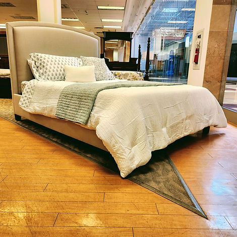 New On Display Mason Upholstered Bed Solid Hardwood Furniture Made in the USA The Amish Home Furniture in Pittsburgh Mills