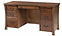 Woodbury Credenza Desk with box/box/file pedestal | Brown Maple in Asbury OCS117 | 60in W x 24in D x 30 1/2in H | The Amish Home | Amish Furniture at the Pittsburgh Mills